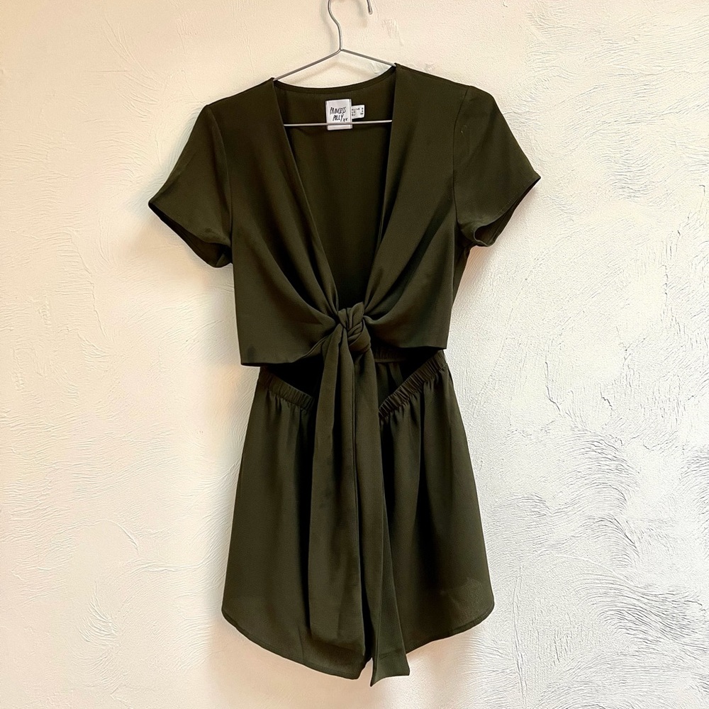 Princess Polly army green romper